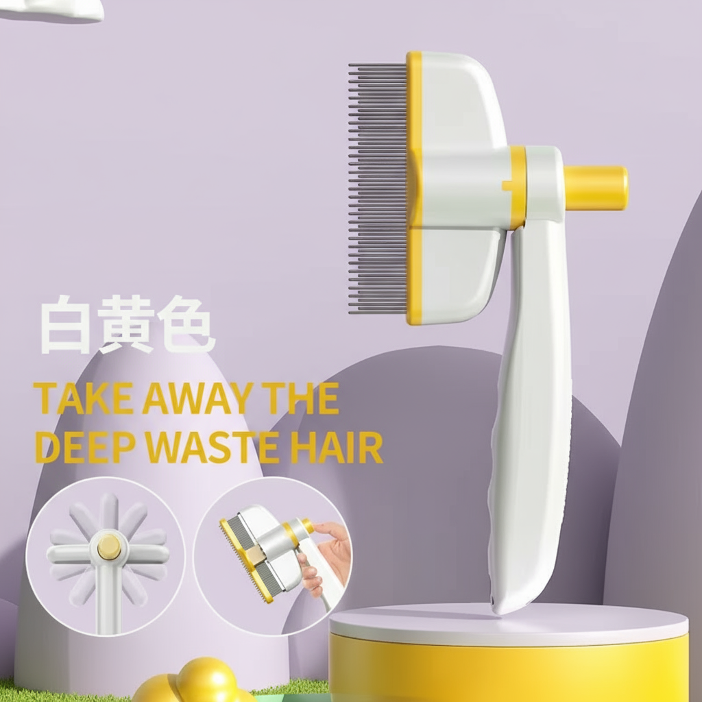 Pet Grooming Comb for Dog & Cat | 360° Rotation Brush Rotating Comb