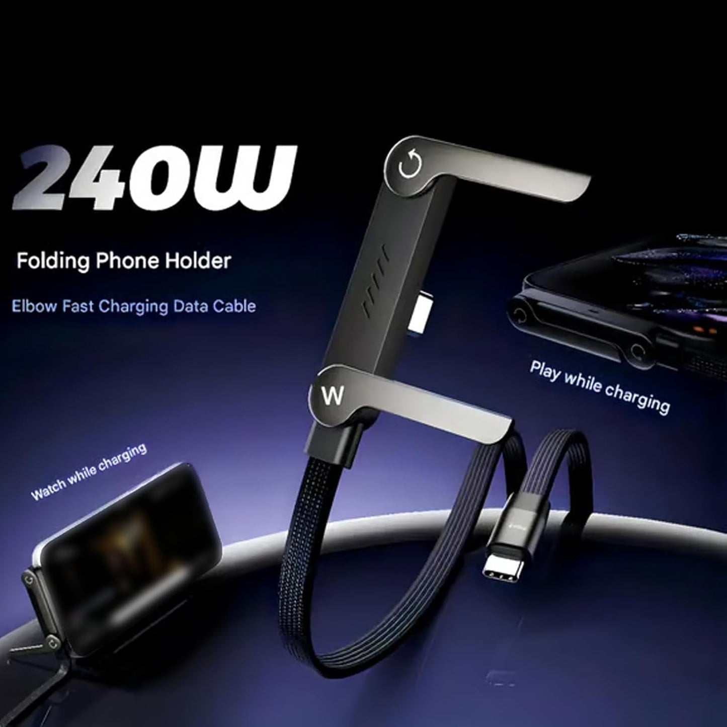 Charger Cable with Stand, 240w Super Fast Charging