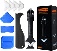 5-in-1 Silicone Caulk Tool-Multi-Function Caulking and Caulk Remover Tool Kit