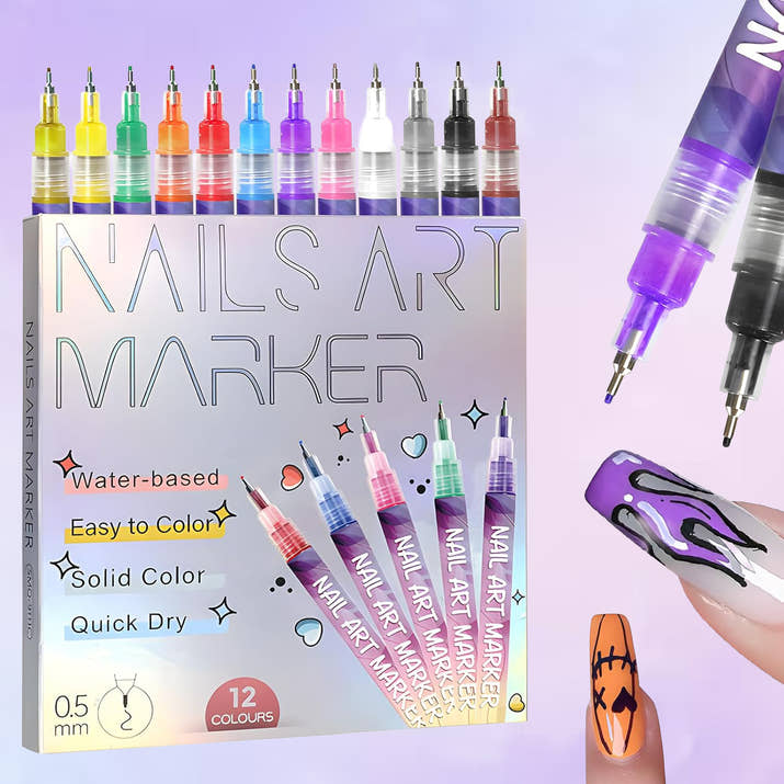 3D Nail Art Pens with Fine Tips