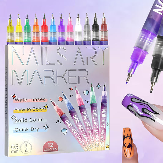 3D Nail Art Pens with Fine Tips