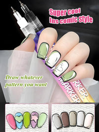 3D Nail Art Pens with Fine Tips