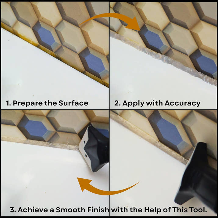 5-in-1 Silicone Caulk Tool-Multi-Function Caulking and Caulk Remover Tool Kit