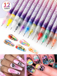 3D Nail Art Pens with Fine Tips