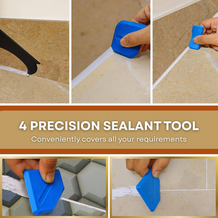 5-in-1 Silicone Caulk Tool-Multi-Function Caulking and Caulk Remover Tool Kit