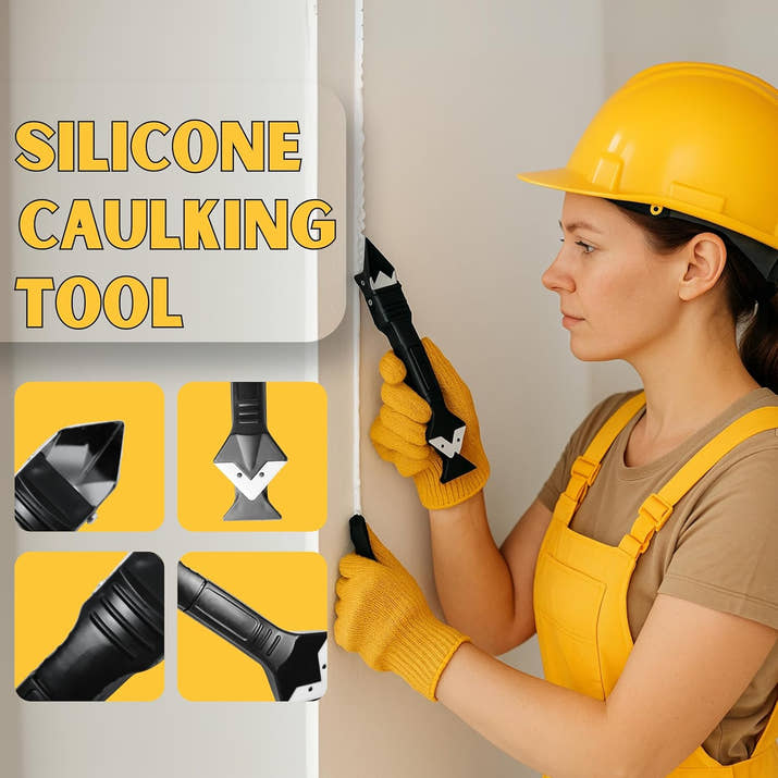 5-in-1 Silicone Caulk Tool-Multi-Function Caulking and Caulk Remover Tool Kit