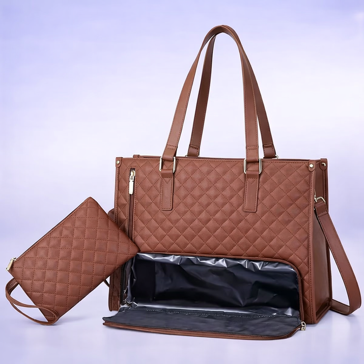 2-in-1 Insulated Tote Bag with Lunch Compartment