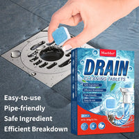 Drain Cleaning Tablets Sink Unblocking Tablets Drain Unblocking Tablets Suitable for All Sink Types 15g Each Safe for Pipes