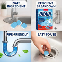 Drain Cleaning Tablets Sink Unblocking Tablets Drain Unblocking Tablets Suitable for All Sink Types 15g Each Safe for Pipes