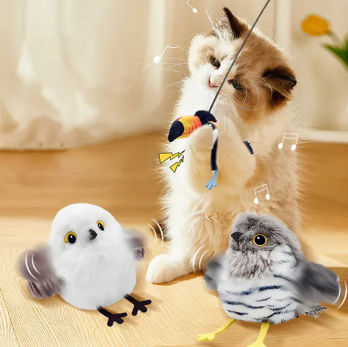 Interactive Flapping Bird Toy for Cats – Rechargeable & Motion Sensor