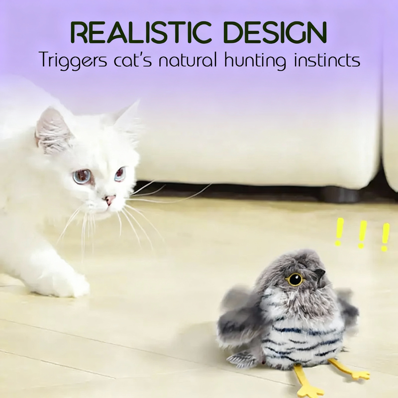 Interactive Flapping Bird Toy for Cats – Rechargeable & Motion Sensor