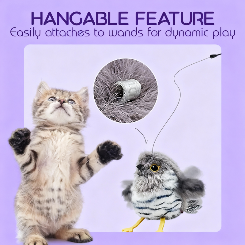 Interactive Flapping Bird Toy for Cats – Rechargeable & Motion Sensor
